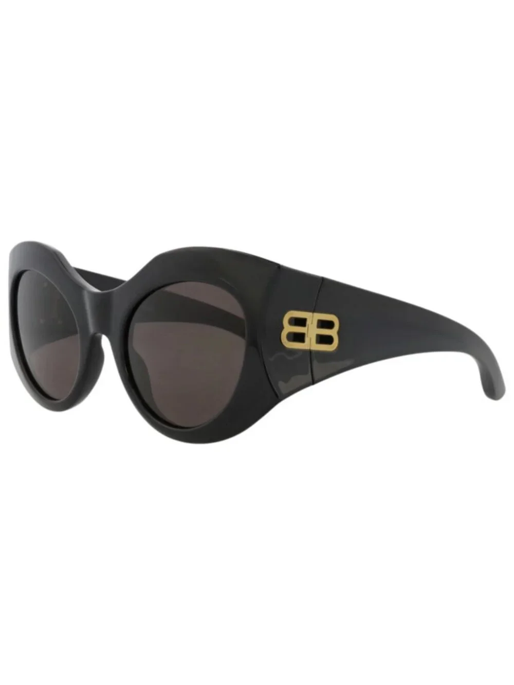 New Balenciaga Women's Sunglasses Cat Eye Bio Injection Frame Black Black Grey